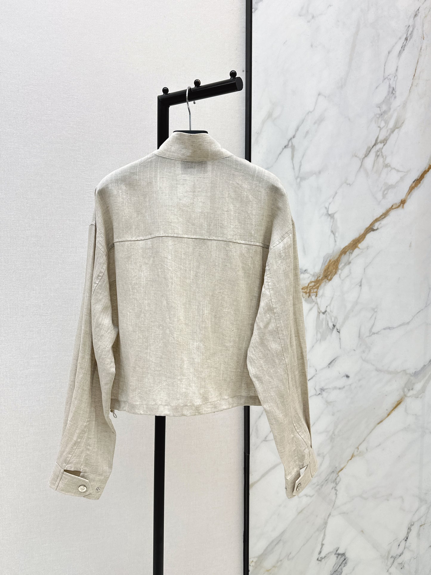 New short, high-quality linen jacket