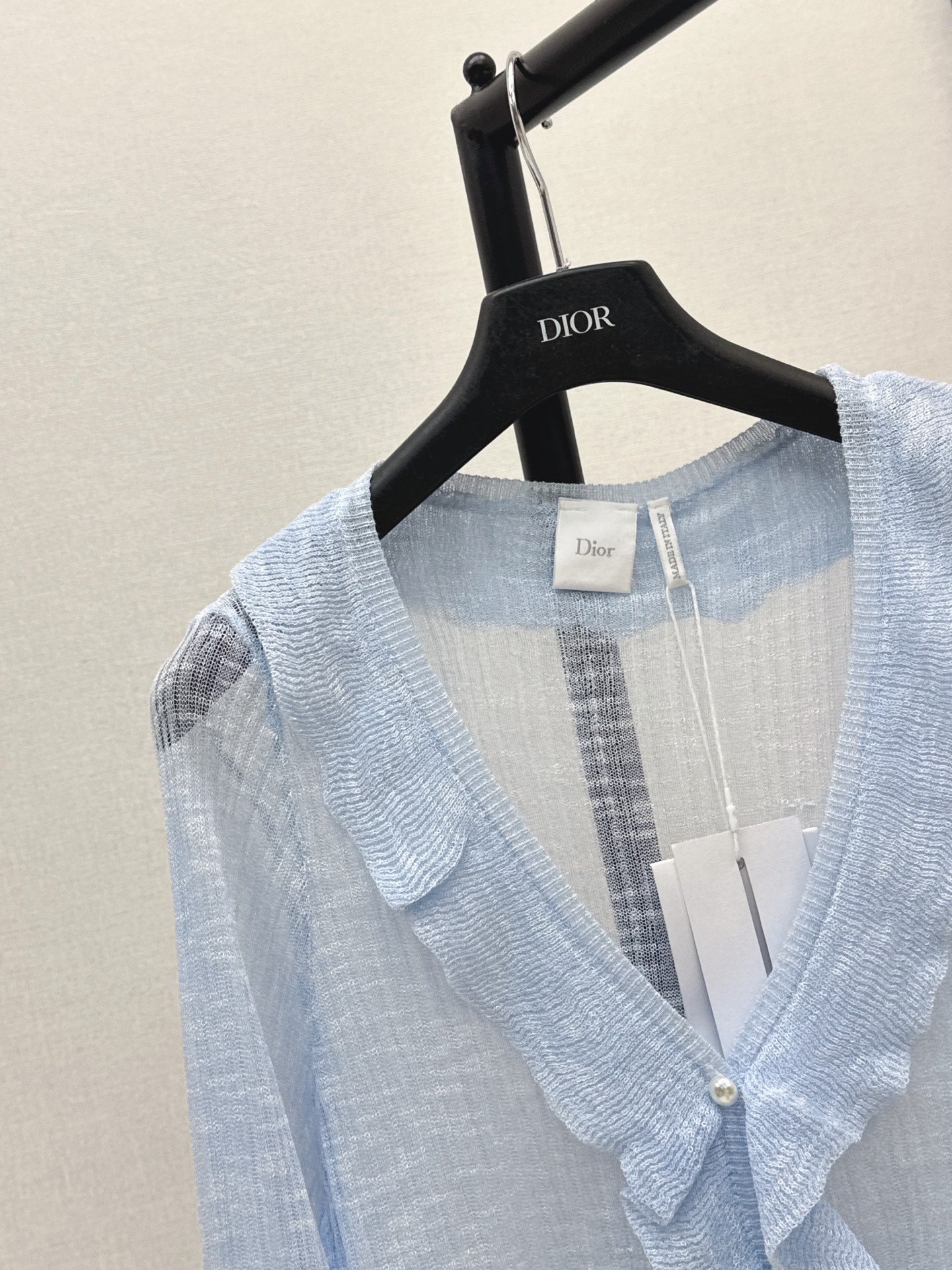 26SS — New Double-Layer Ruffled V-Neck Knit Cardigan