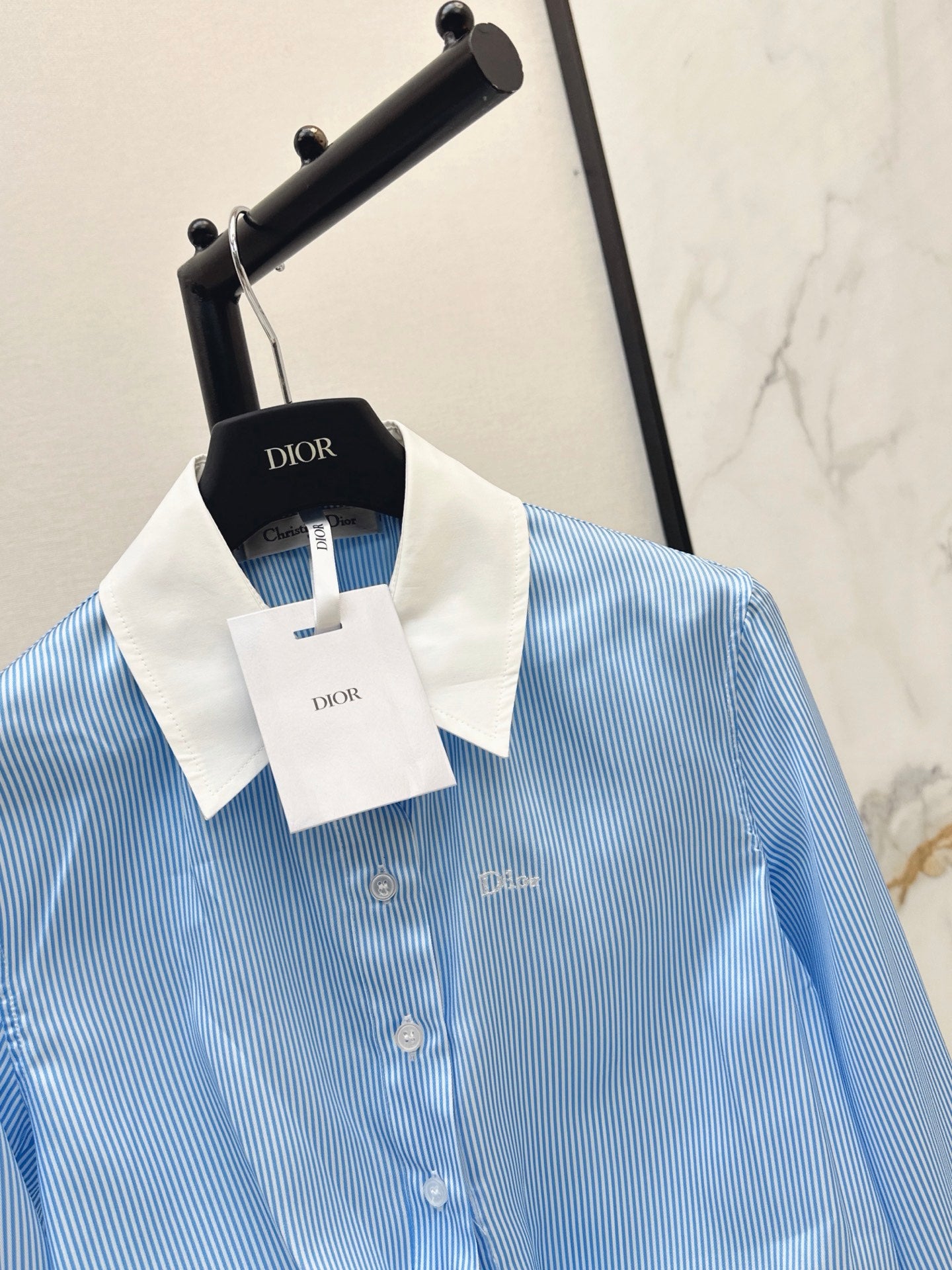 26SS — New Color-Blocked Collared Tie-Waist Shirt