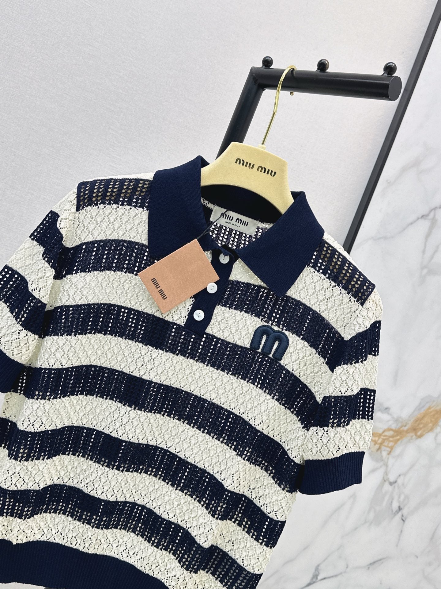 26SS — New Striped Knit Polo Shirt