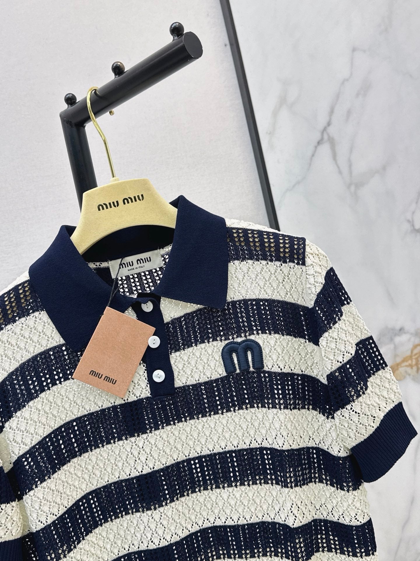 26SS — New Striped Knit Polo Shirt
