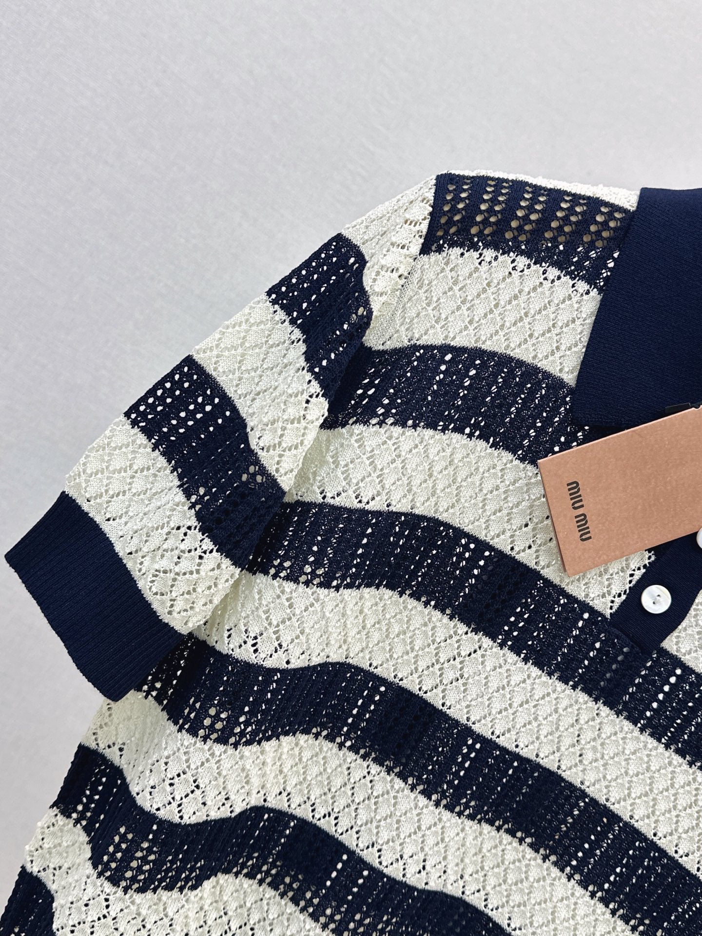 26SS — New Striped Knit Polo Shirt