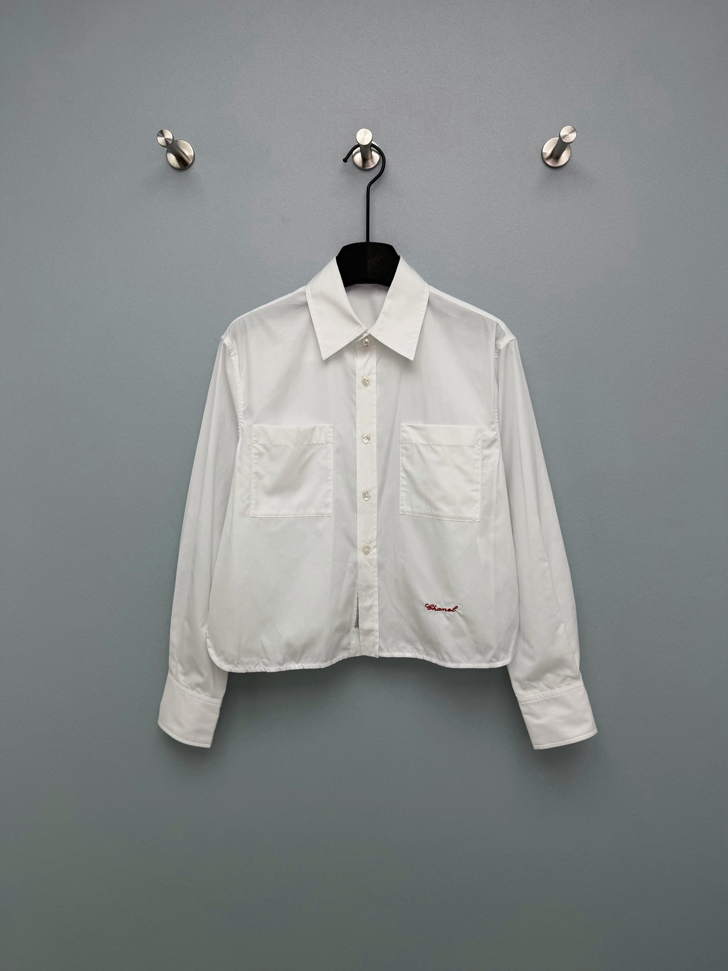 26 New Pearl Button Short White Shirt