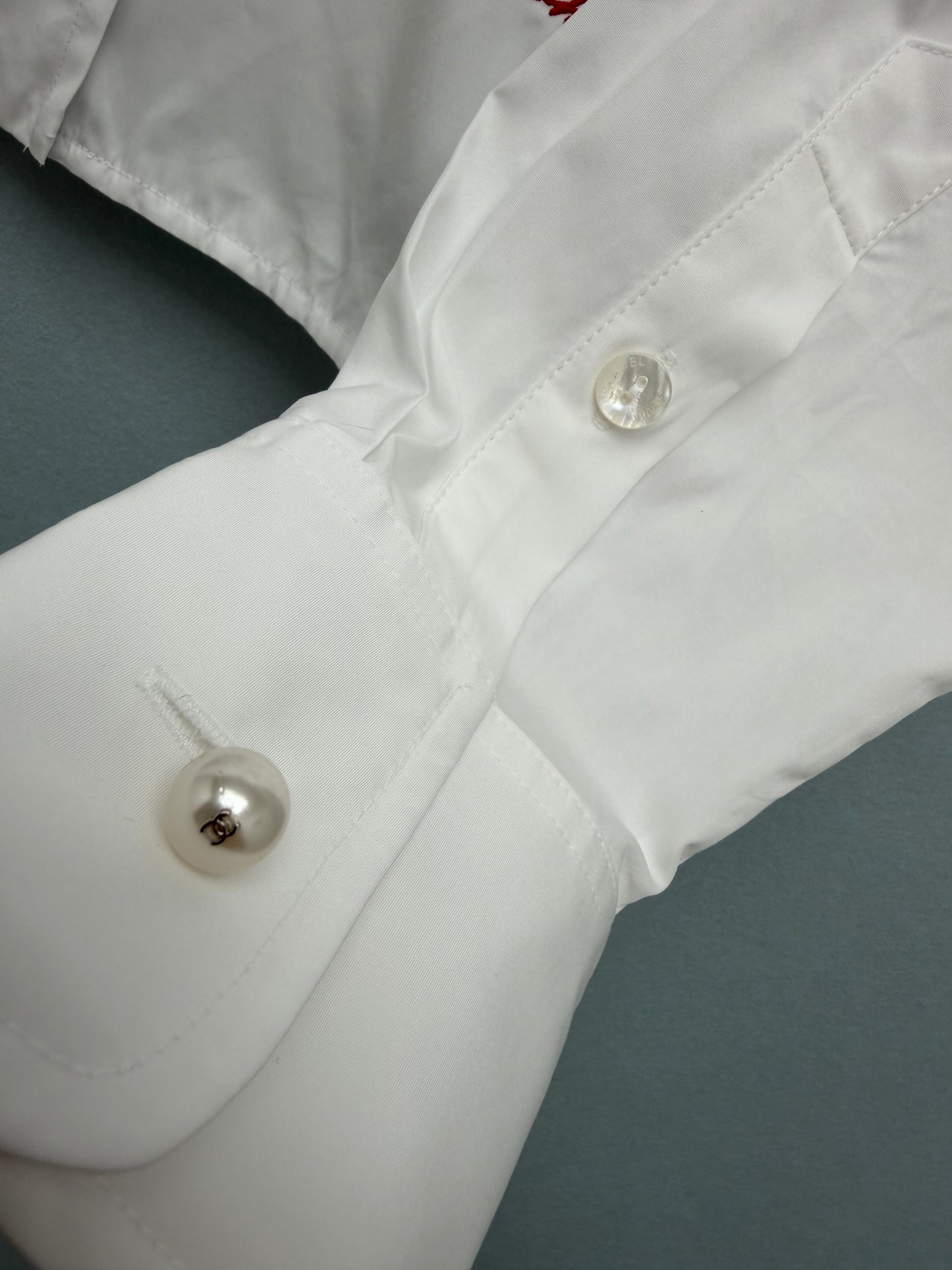 26 New Pearl Button Short White Shirt
