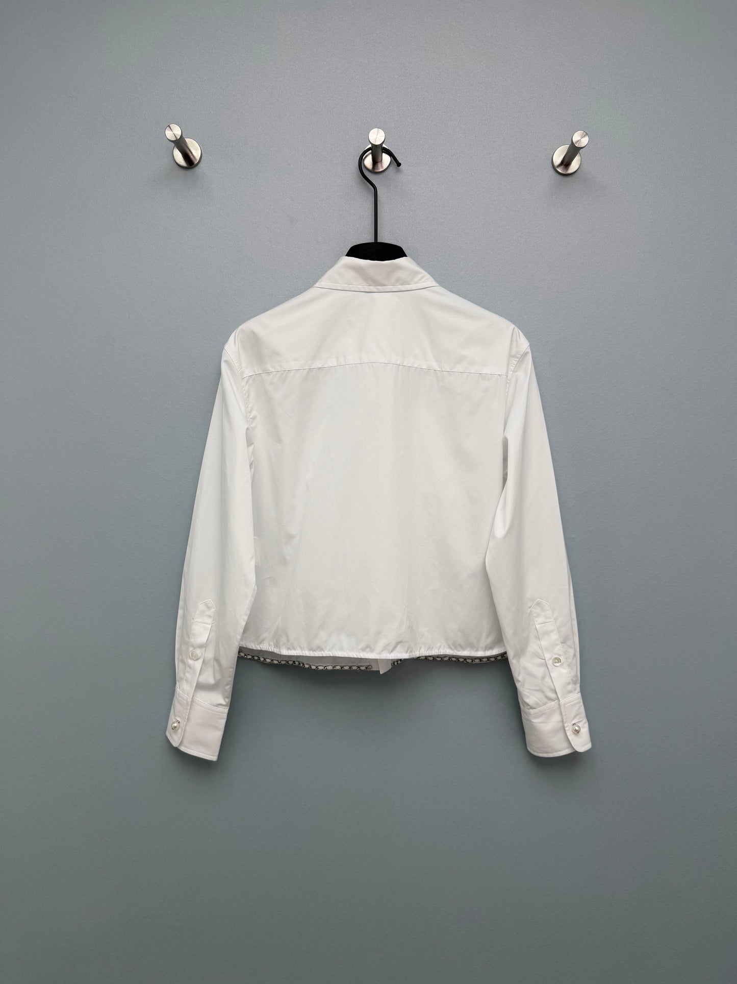 26 New Pearl Button Short White Shirt