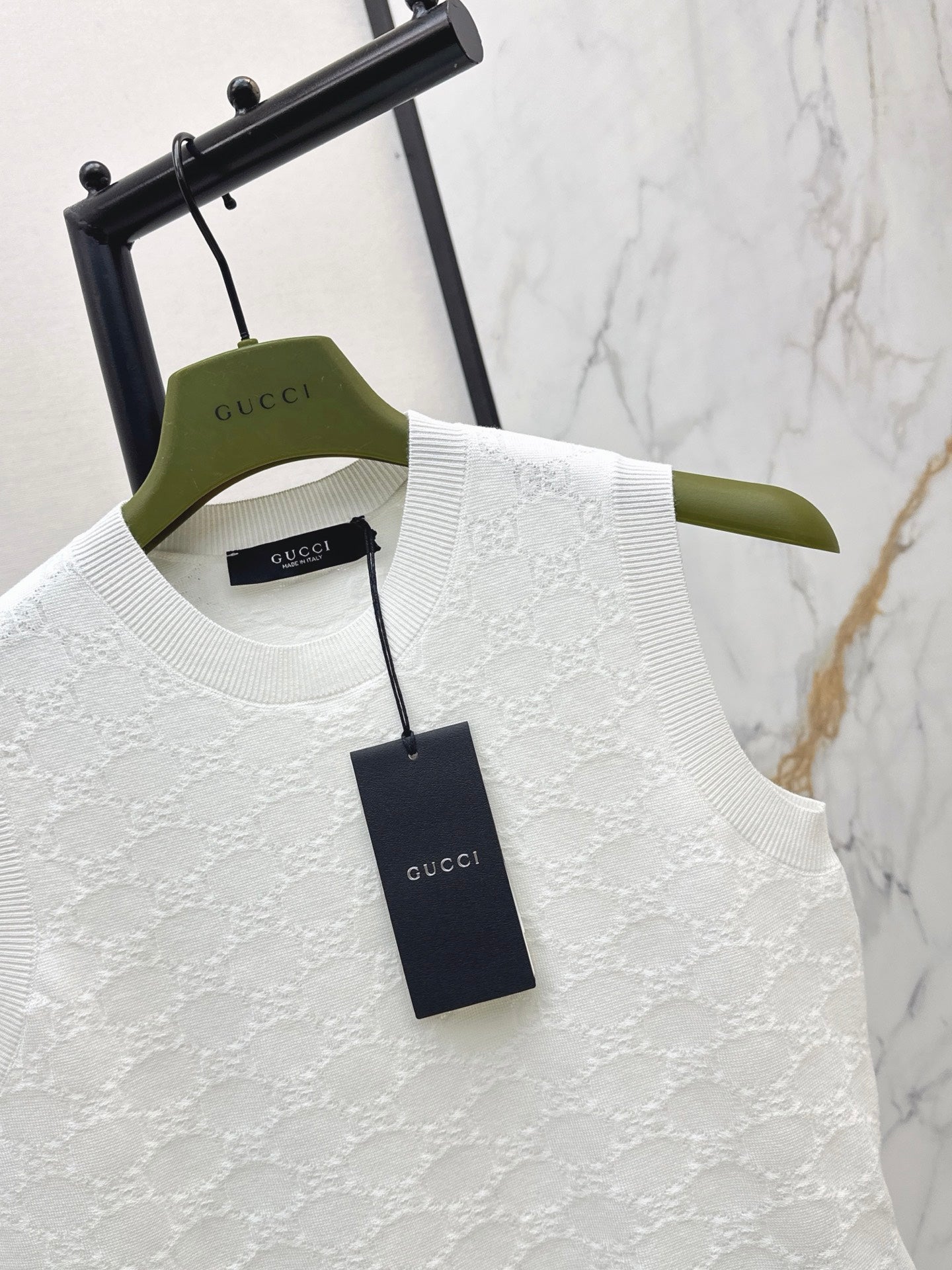 26SS - New Classic Jacquard Crew Neck Sleeveless Knit Sweater