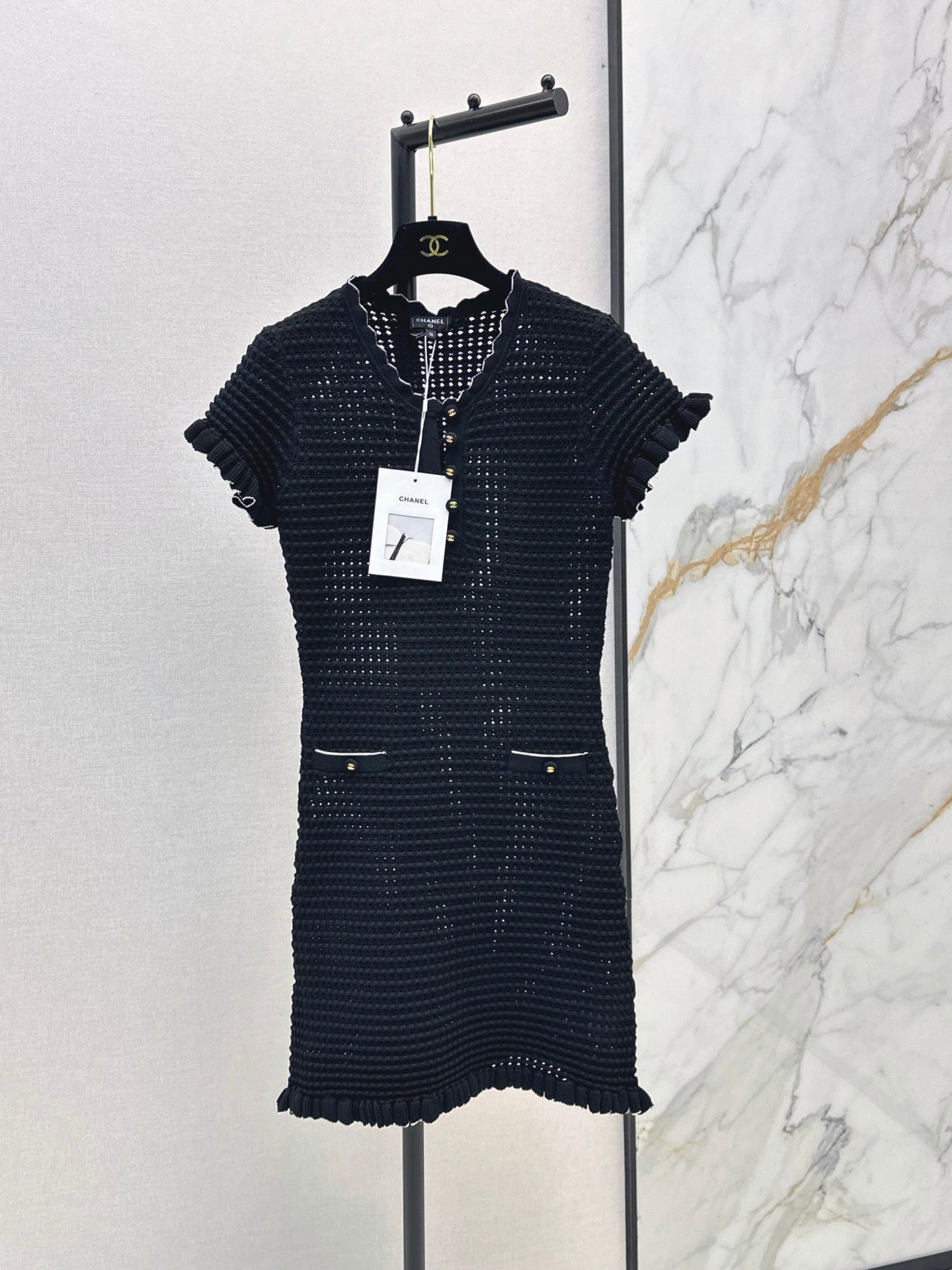 26SS—New 3D Hollow-Out Knitted Dress