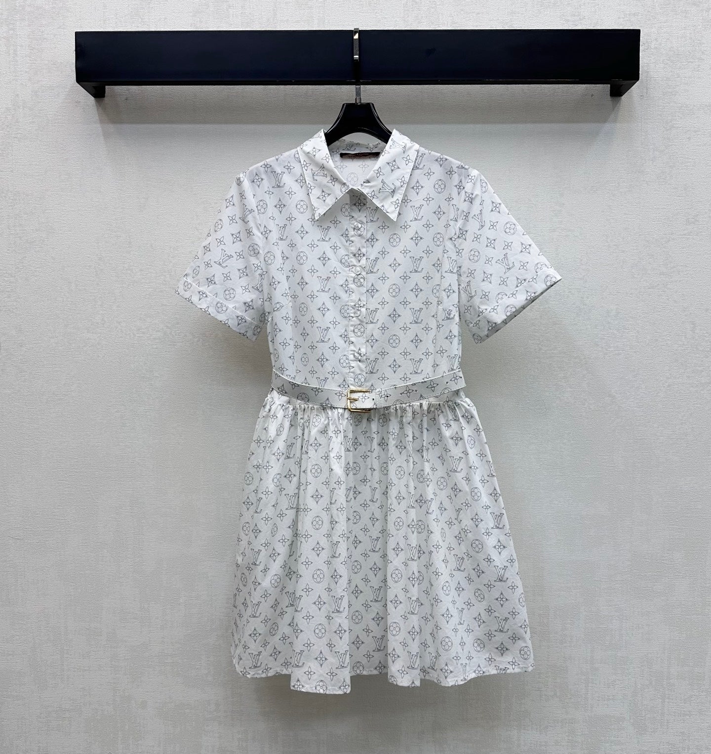 Printed belted dress