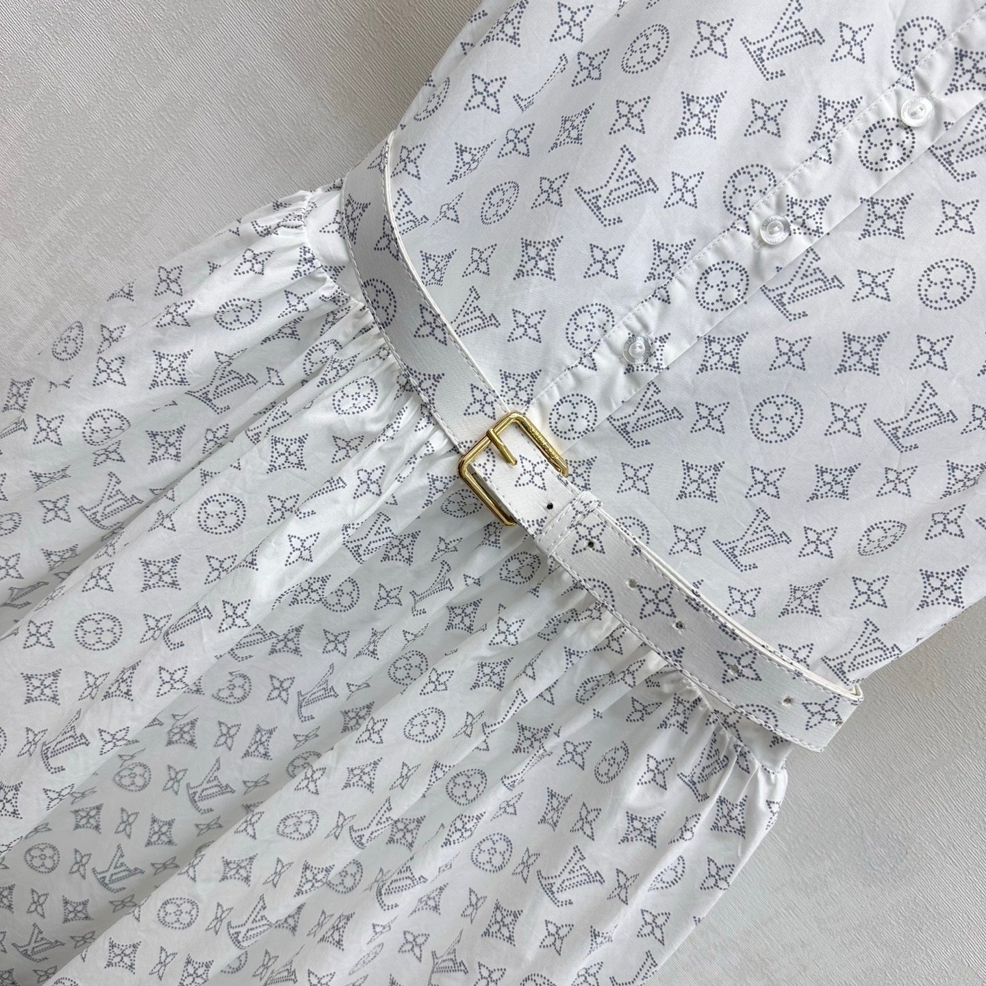 Printed belted dress