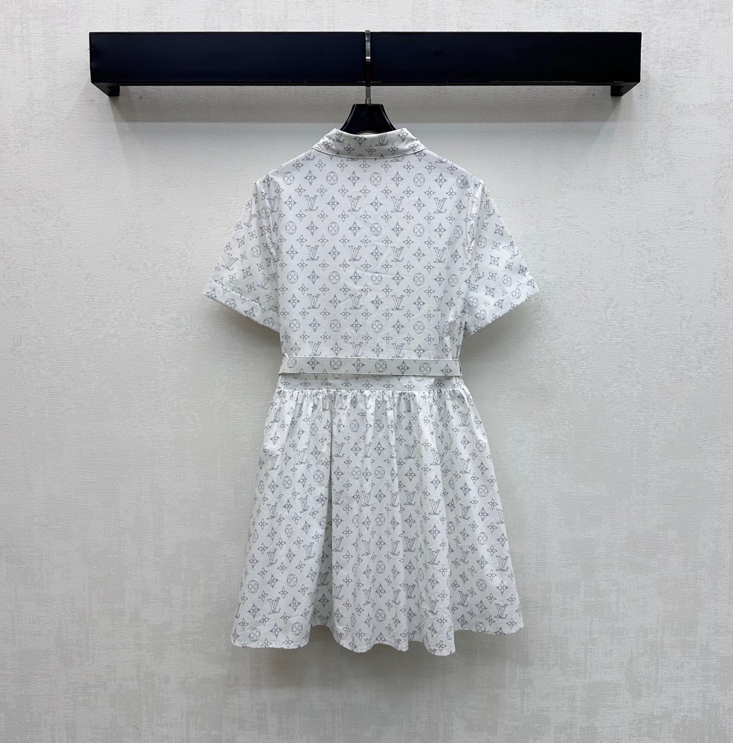 Printed belted dress