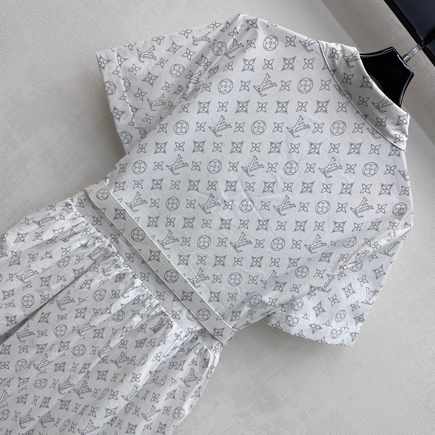 Printed belted dress