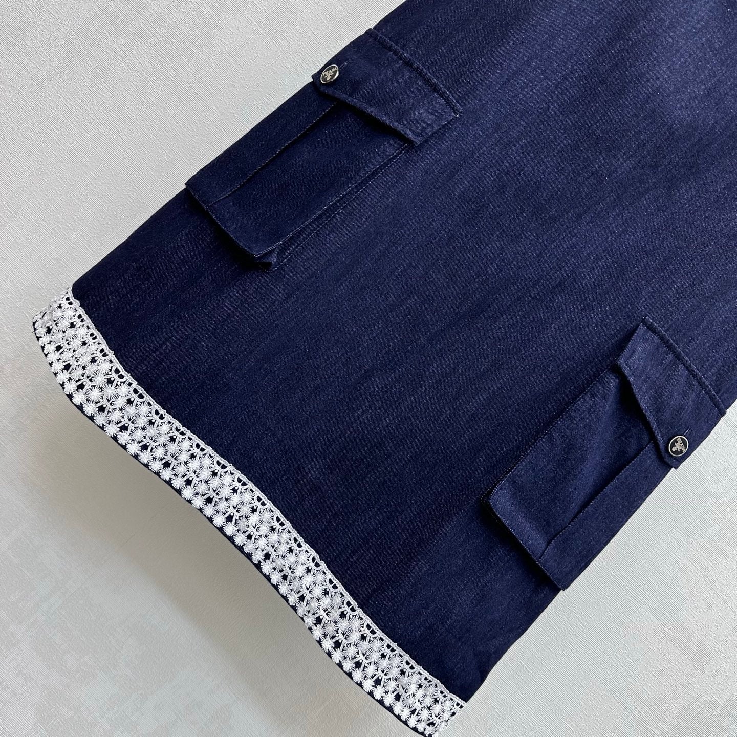 Patchwork denim vest dress