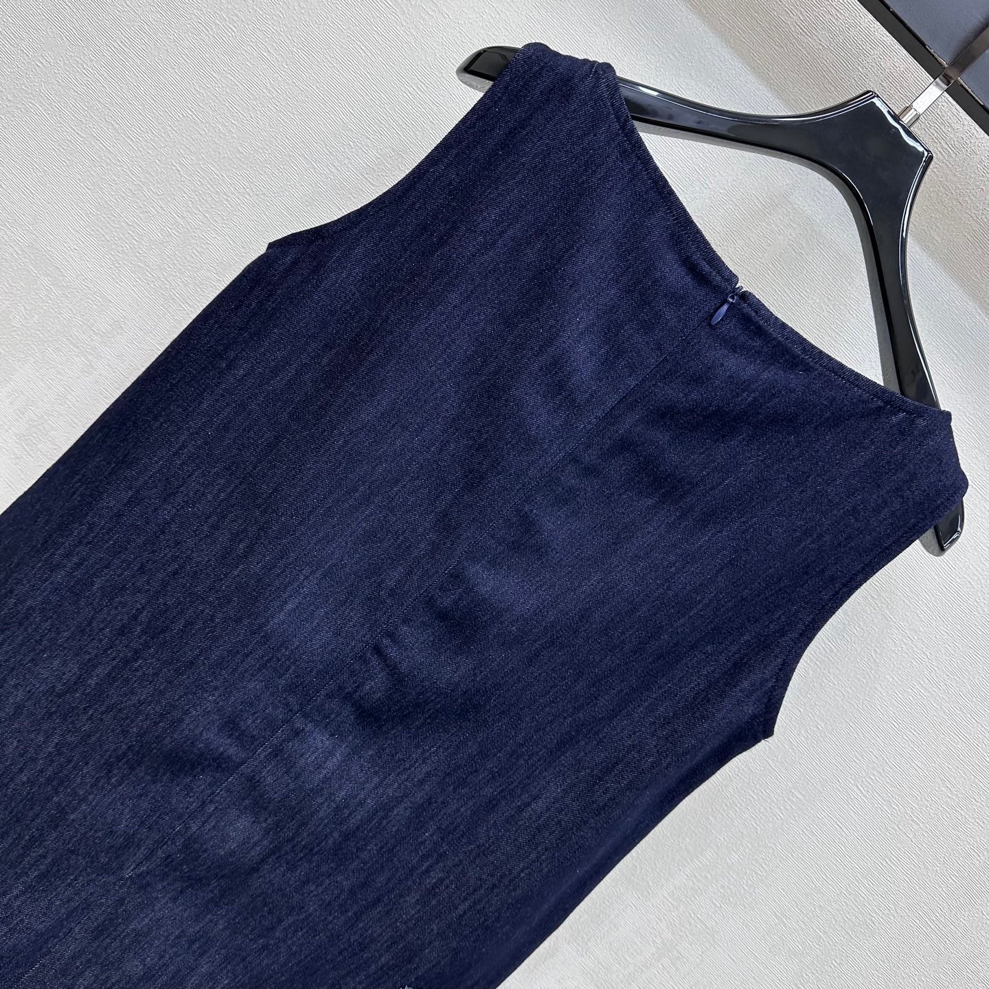 Patchwork denim vest dress