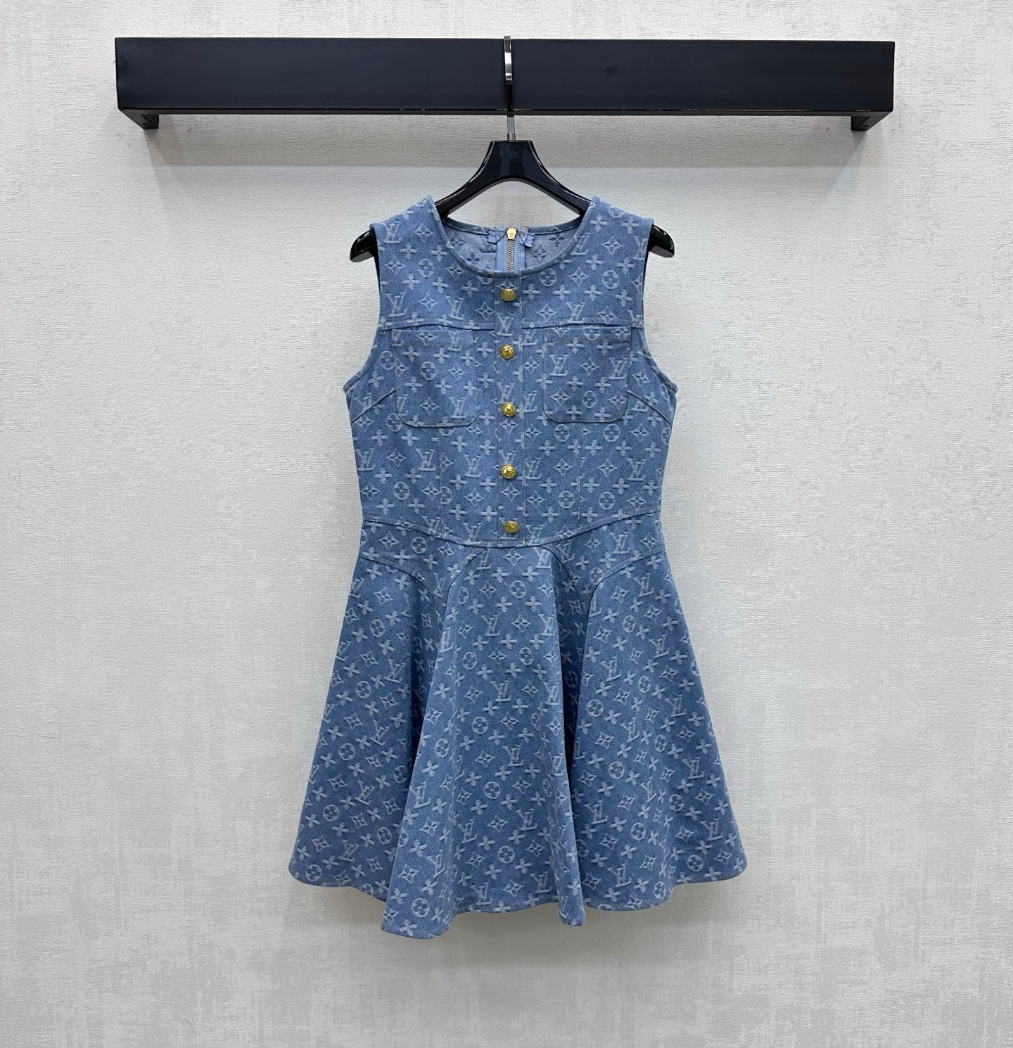 New Jacquard Denim Vest Dress