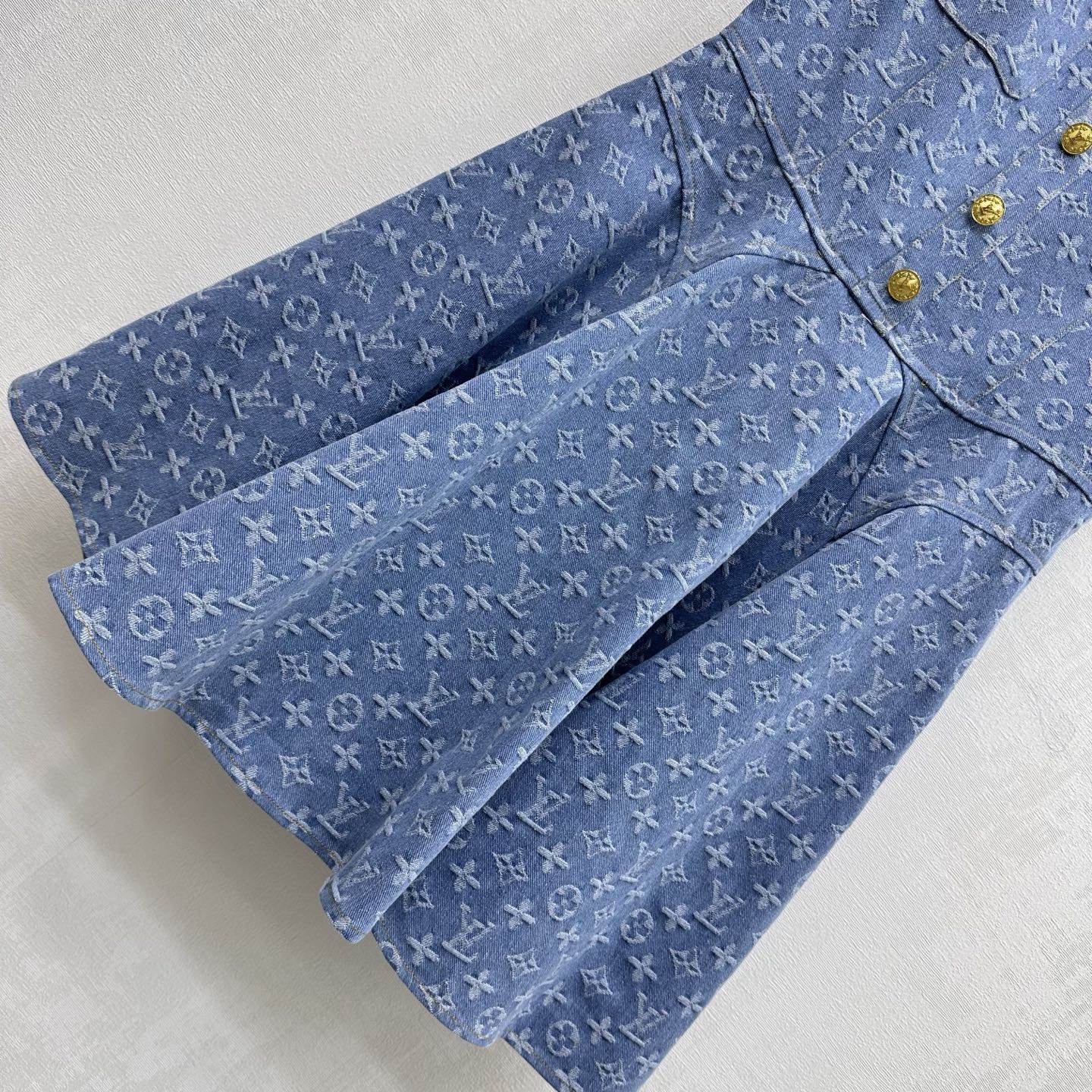 New Jacquard Denim Vest Dress