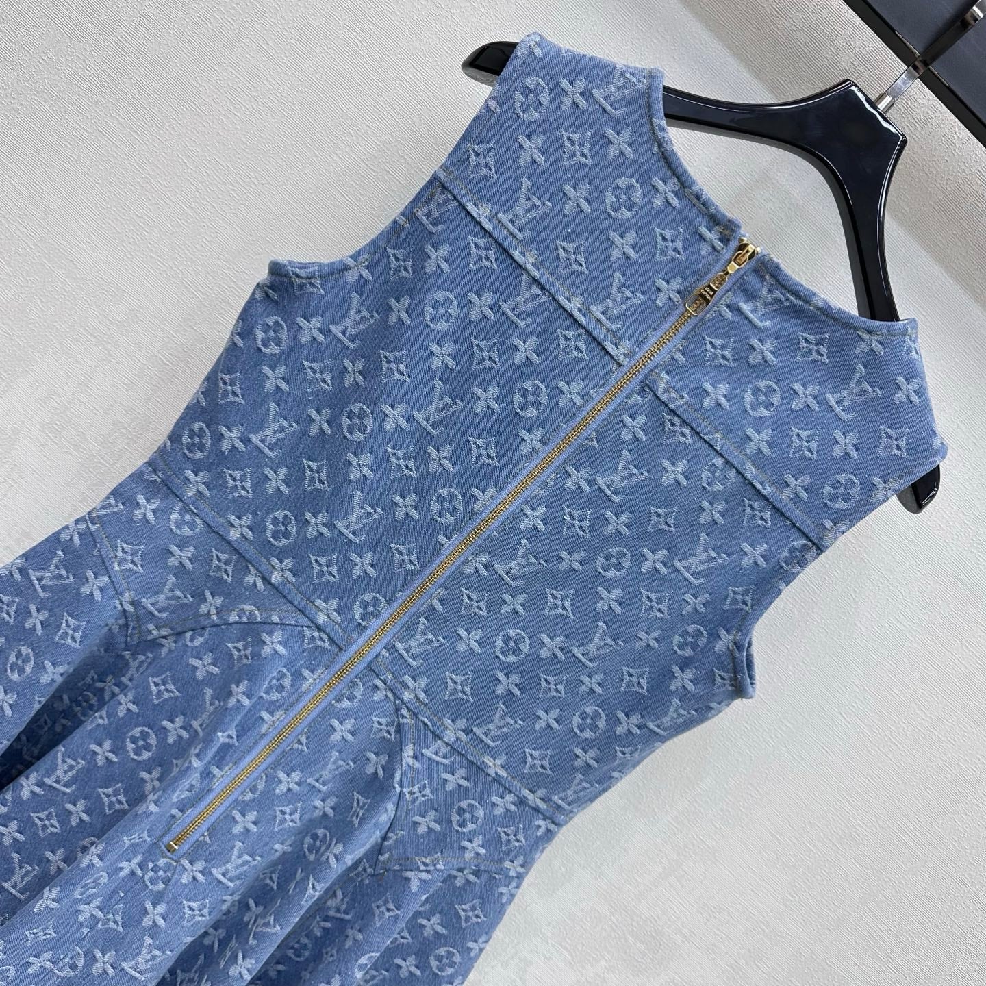 New Jacquard Denim Vest Dress