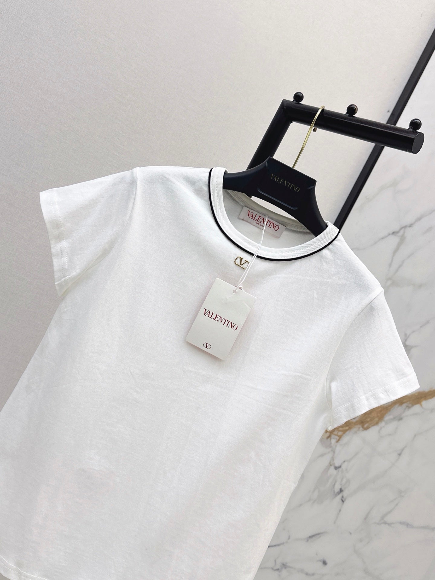 26SS — New round neck T-shirt with metal embellishments