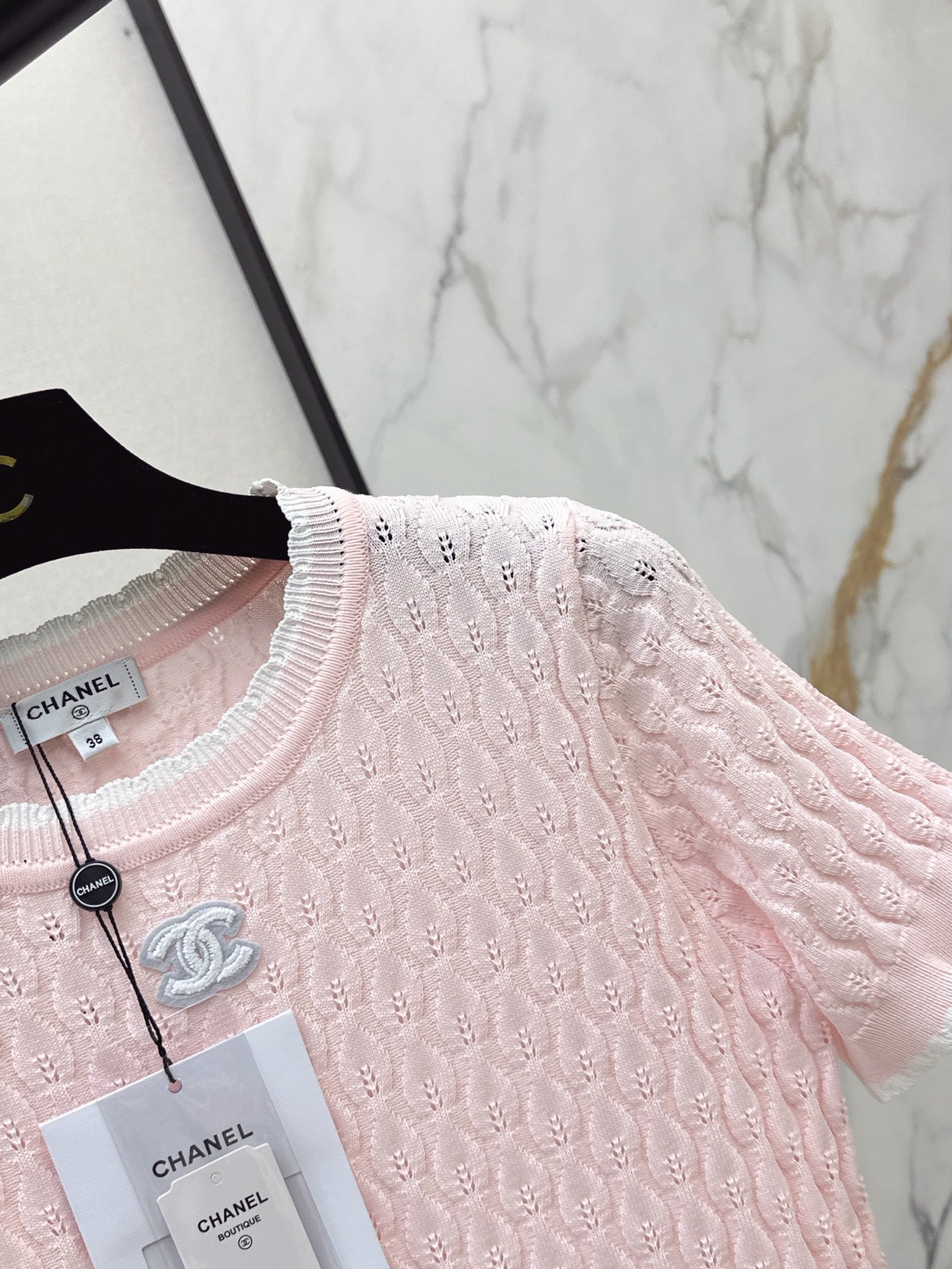 26SS — New Logo-Decorated Knitted Short-Sleeve T-Shirt