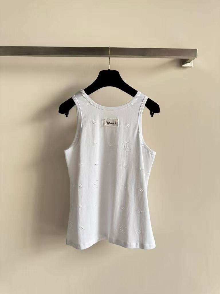 26 New Style Hollow-out White Vest